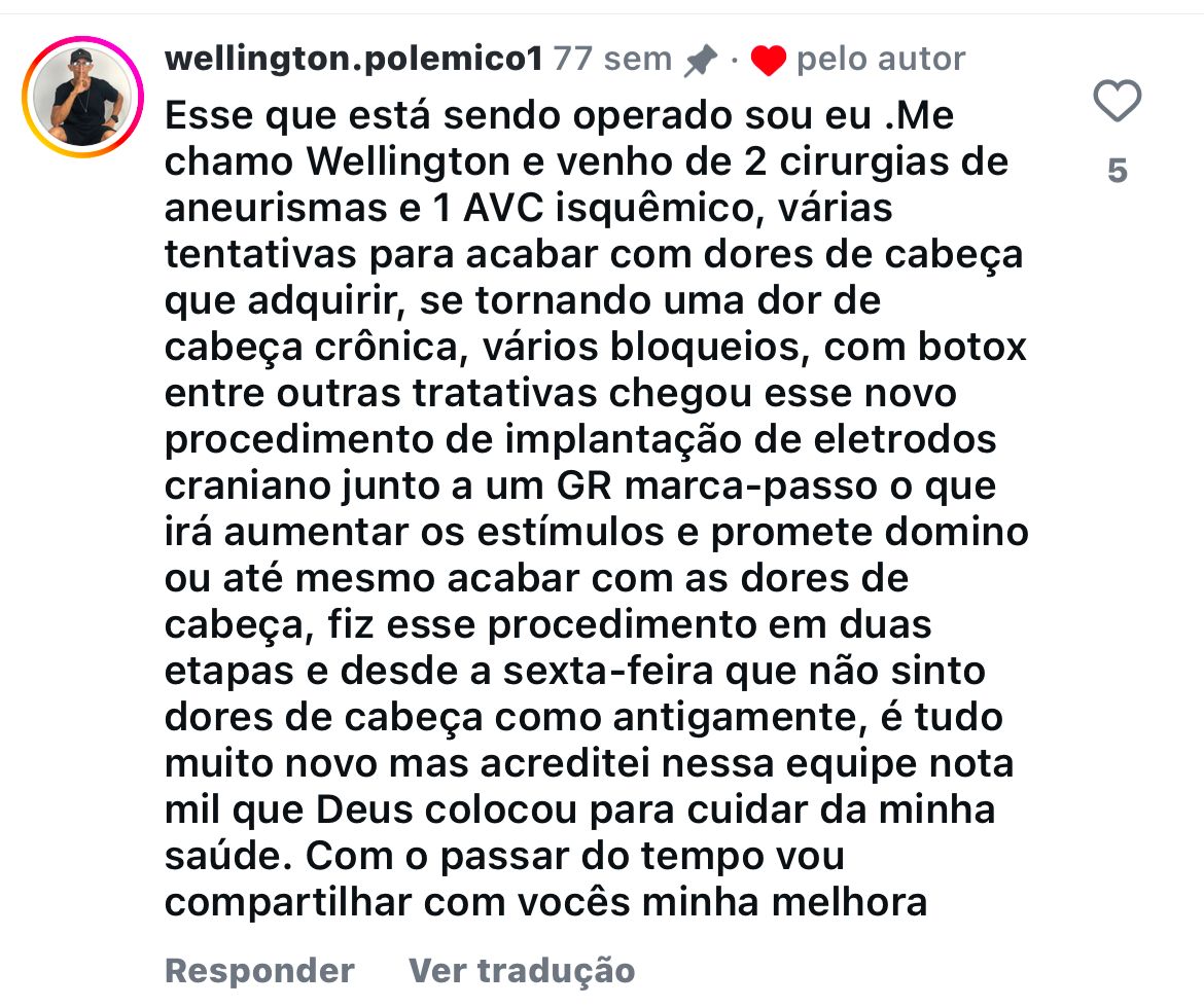 Depoimento de Cliente do Dr Victor Egypto. Oficial Especialista em tratamento da dor crônica em João Pessoa